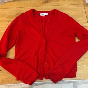 We wore what Vibrant Red Women's Cardigan size small